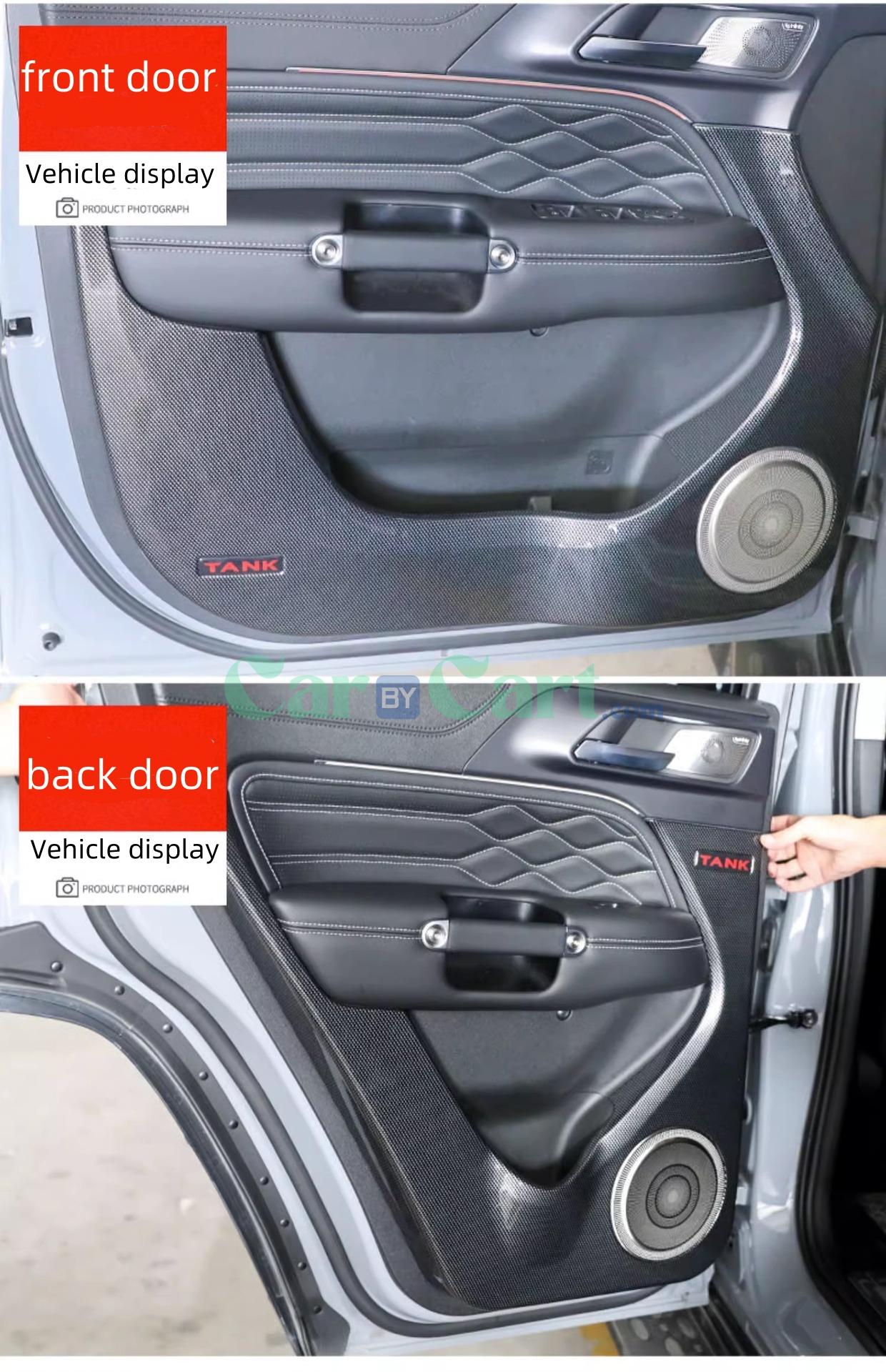 2025 TANK 300 HIT-4 Carbon fiber patterned door anti kick pad