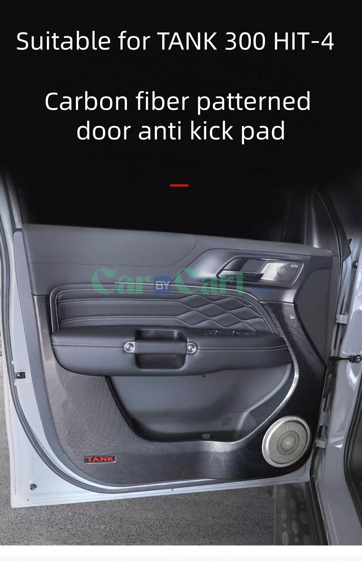 2025 TANK 300 HIT-4 Carbon fiber patterned door anti kick pad