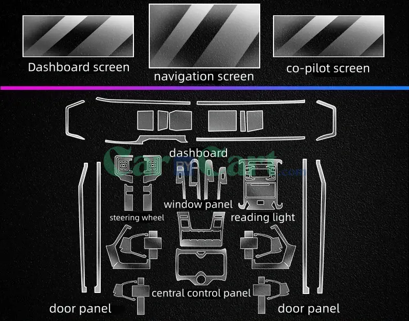 Leopard 5 accessories set inside