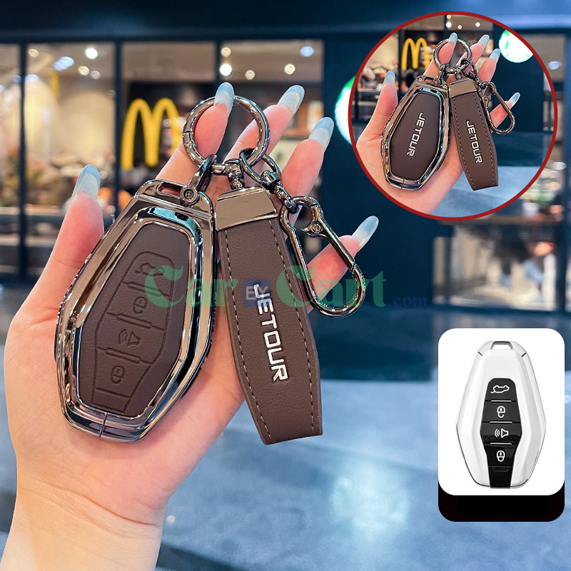 2025 Jetour X70 Chao Yue Edition Zinc alloy+leather rope key case