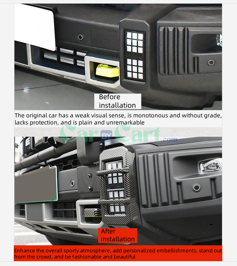 طقم غطا كشاف الضباب قدام وورا لجييتور T2 2025